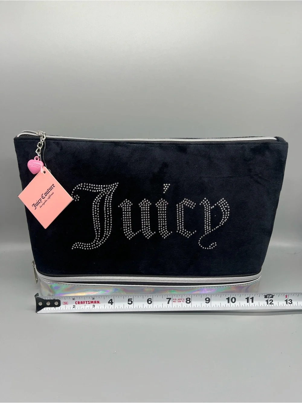 Juicy couture velour cosmetics bag